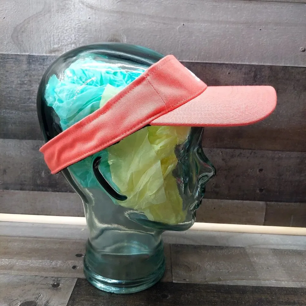 Adidas Peach Colored Outdoor Sun Protection Visor Adjustable Hat Size L/Xl